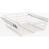 Hardware Resources Satin Nickel Closet Pullout Basket with Slides 14"Dx17"Wx6"H POB1-14176SN